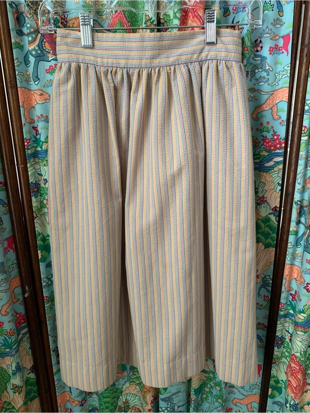 Vintage rainbow pinstripe skirt